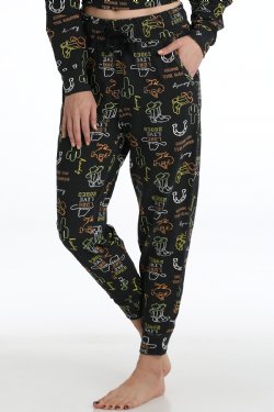 Ladies Long Live Rodeo Jogger - Black