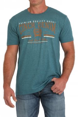 Men's Cinch Denim Tee - Teal