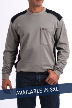 Men's 3XL FR Long Sleeve Tee - Gray