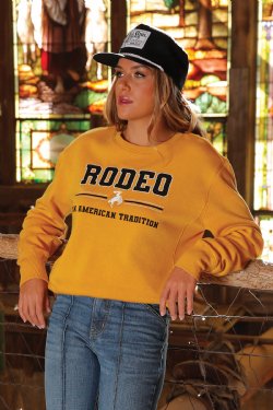 Women's Rodeo Sweatshirt - Yellow