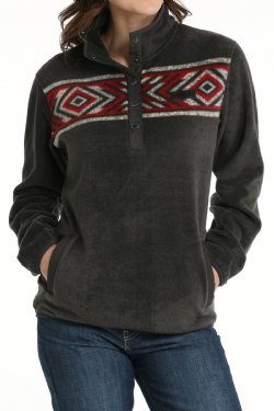 Women's Fleece Pullover - Charcoal