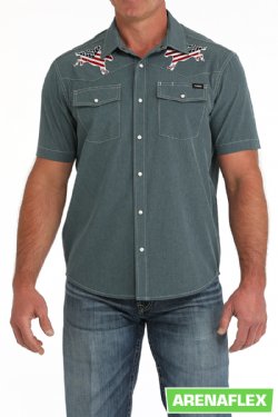 Men's Arenaflex Bronc Camp Shirt - Indigo