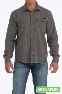 Men's Western Snap Front Shirt - Charcoal