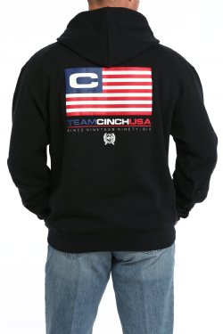 Men's Vintage American Logo Hoodie - Black