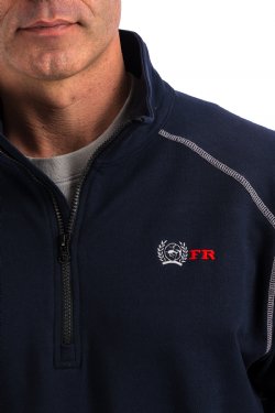 Men's 3XL FR 1/4 Zip Pullover - Navy
