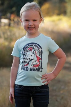 Wild Heart Toddler Tee - Light Blue