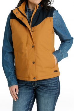 Women's Concealed Carry Bonded Vest - Brown/ Navy