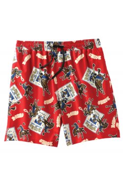 Men's Rodeo Swim Trunks - Red