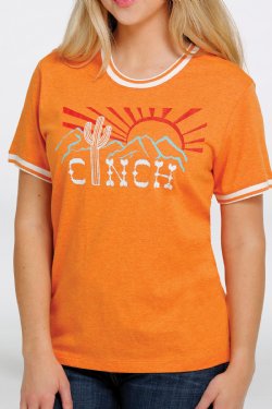 Women's Cinch Cactus Tee - Orange