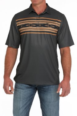 Men's Arenaflex Geometric Print Polo - Gray