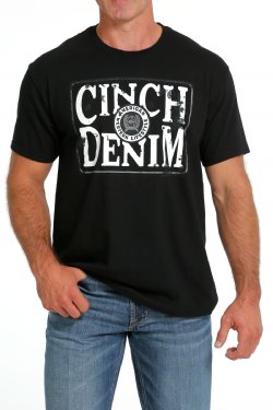 Men's Cinch Denim Tee - Black