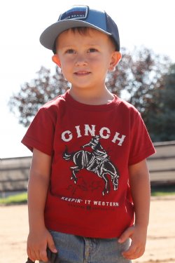 Toddler Cinch Keepin' It Western Tee - Red