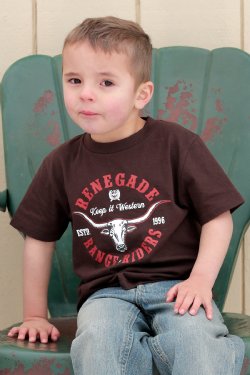 Toddler's Renegade Range Riders Tee - Brown 