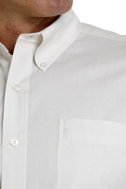 Men's Modern Fit Cream Button-Down Shirt