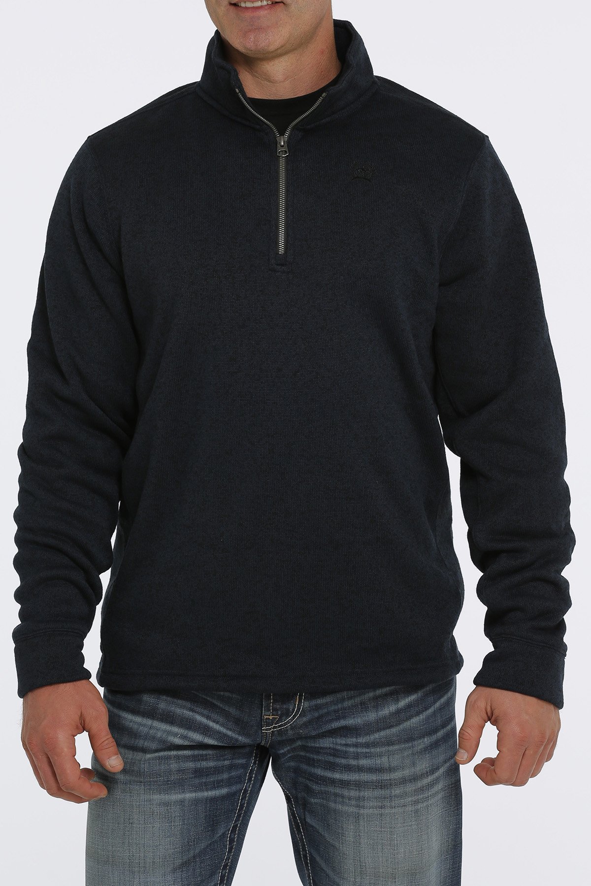 Men's 1/4 Zip Pullover Sweater - Navy