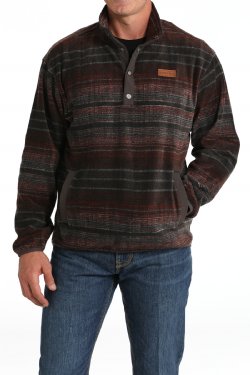 Men's Match Boys Fleece Pullover - Brown/Red