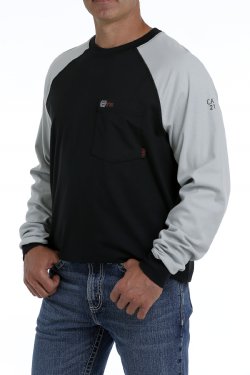 Men's FR Raglan Tee - Black/Gray